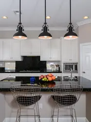 Black lamps for the kitchen photo