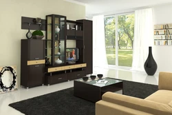 Wenge wardrobe in the living room photo