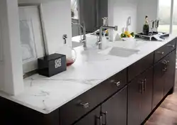 Ceramic countertop in the kitchen photo