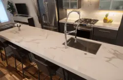 Ceramic countertop in the kitchen photo