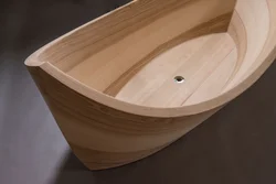 Wooden sinks and bathtubs photo