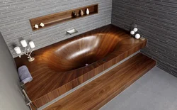 Yog'och hammom uchun lavabo fotosurati
