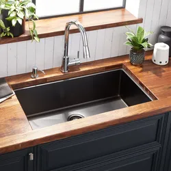 Wooden kitchen sinks photo