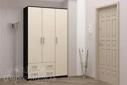 Three-door wardrobe for hallway photo