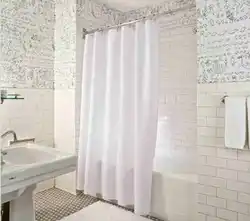 White curtains for the bathroom photo