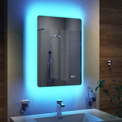 Touch mirror in the bathroom photo