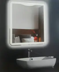 Touch mirror in the bathroom photo