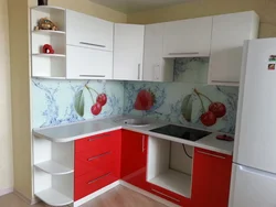 Photo Of Kitchen Top Red Bottom