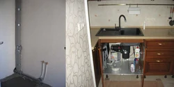 Photo Of Kitchen Pipes In Countertop