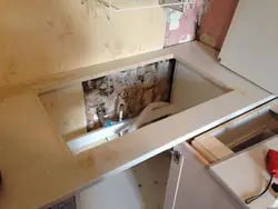 Photo Of Kitchen Pipes In Countertop