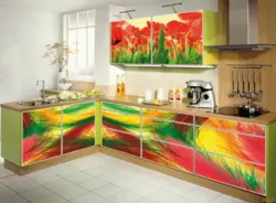 Kitchens with flower patterns photo