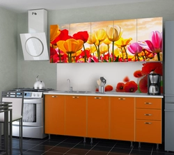 Kitchens with flower patterns photo
