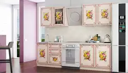 Kitchens with flower patterns photo