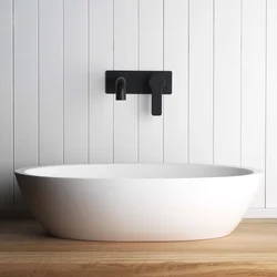 Black Taps In The Bathroom Photo