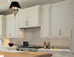 Cream apron for kitchen photo