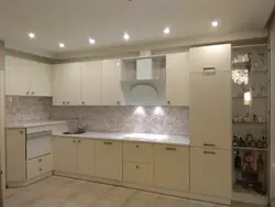 Cream apron for kitchen photo