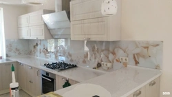 Cream apron for kitchen photo