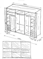 Sketches of bedroom wardrobes photos