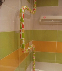 Gas pipes in the bathroom photo