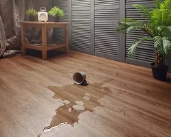 Vinyl laminate flooring photo in the kitchen