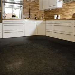 Vinyl laminate flooring photo in the kitchen