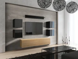 Black wardrobe for living room photo