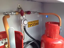 Кухня и газовый баллон фото