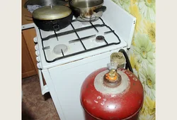 Kitchen and gas cylinder photo