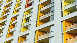 Photo of an apartment building with loggias