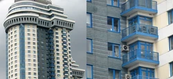Photo of an apartment building with loggias