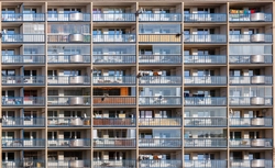 Photo of an apartment building with loggias