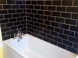 Photo of black seams in the bathroom