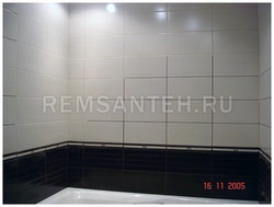 Photo Of Black Seams In The Bathroom