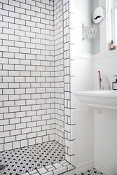 Photo of black seams in the bathroom
