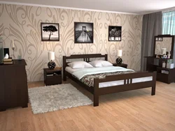 Photo wallpaper for bedroom wenge