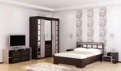 Photo wallpaper for bedroom wenge