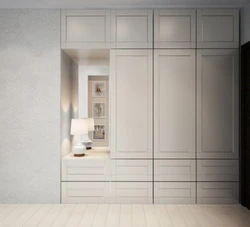 Hallway closet white doors photo