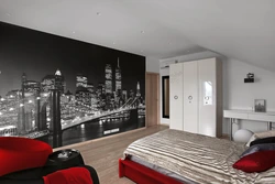 Bedroom Photo Wallpaper Night Cities Photo