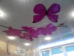 Flowers on the kitchen ceiling photo