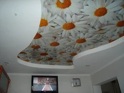 Flowers on the kitchen ceiling photo
