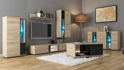 Акси chipboard ҳуҷраи зиндагӣ дар дохили