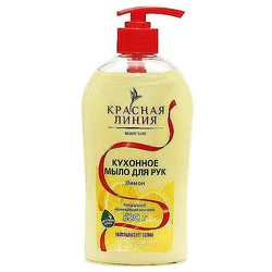 Liquid soap in the kitchen photo