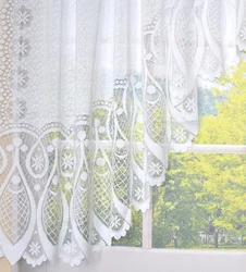 Шторы для кухни кружево фото