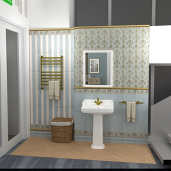 Country bathroom tiles photo