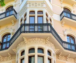 Apartment building with loggia photo