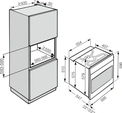 Oven dimensions for the kitchen photo