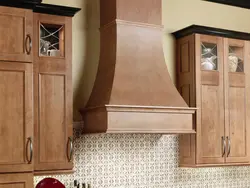 Wooden kitchens with hood photo