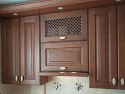 Wooden kitchens with hood photo