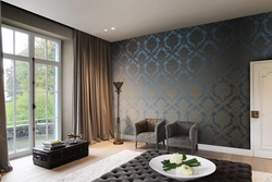 Wallpaper for a sunny living room photo