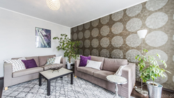 Wallpaper for a sunny living room photo